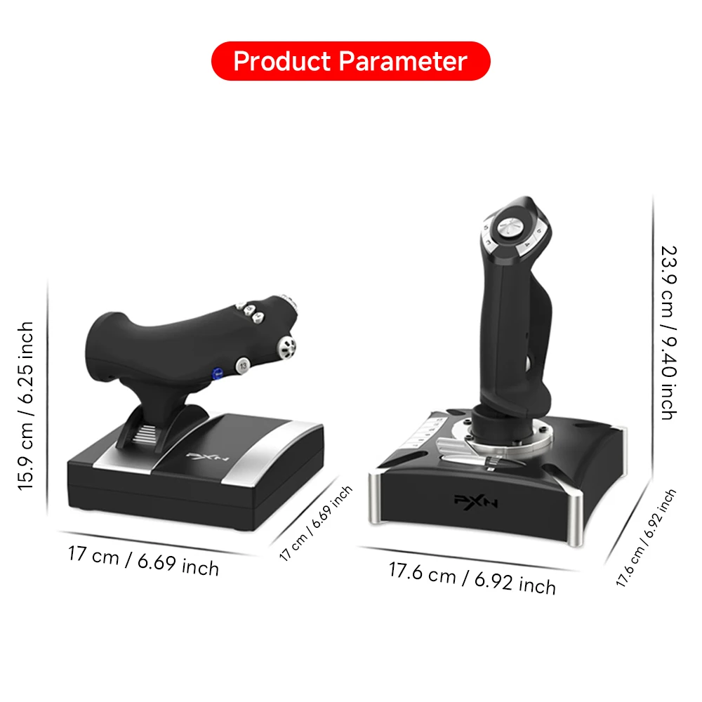 PXN 2119 PRO 비행 시뮬레이터 게임패드 진동 컨트롤러 조이스틱 (PC/데스크탑 PS4용 비행 조이스틱 게임 컨트롤러)