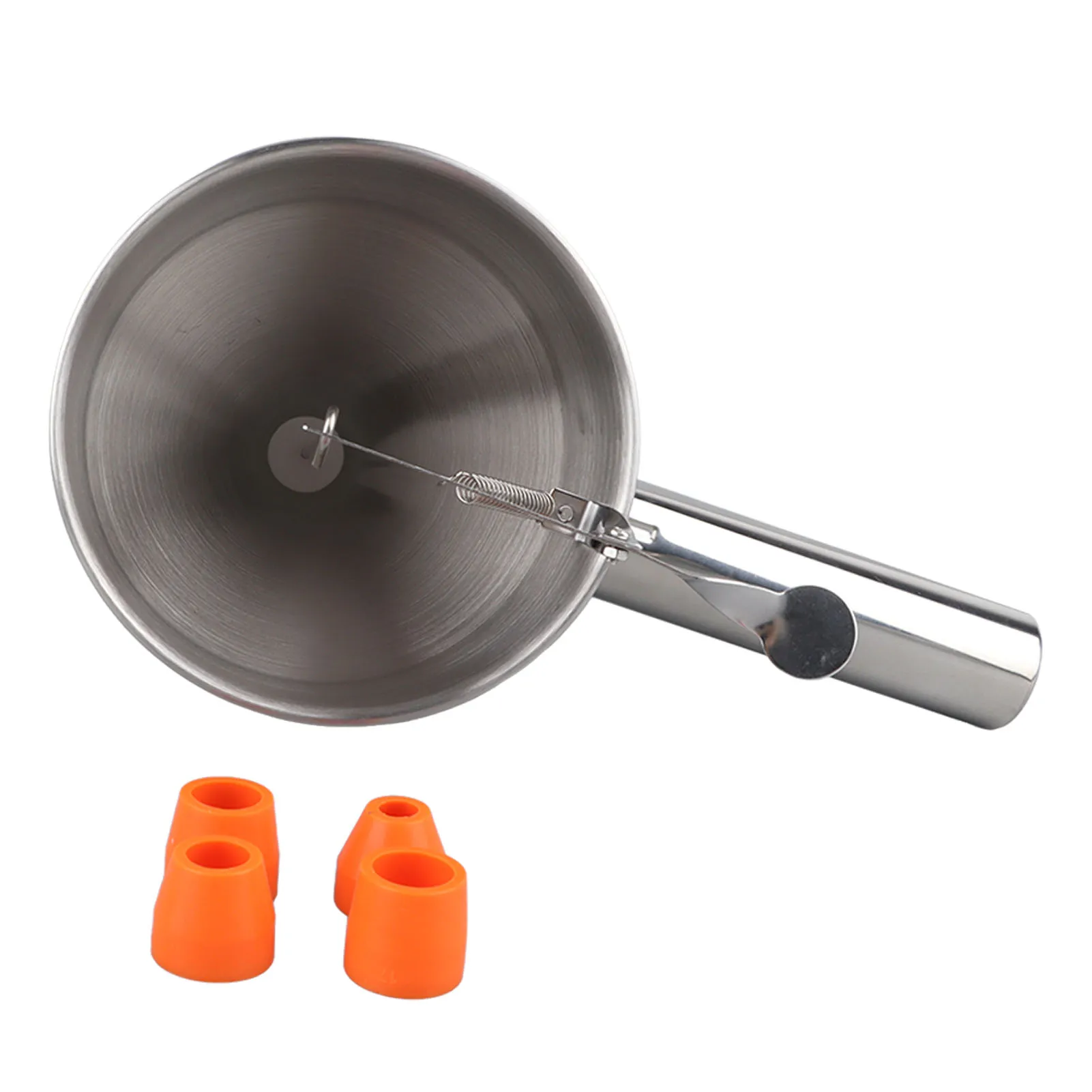 Batter Dispenser Stainless Steel Pancake Batter Dispenser with 18mm 4PCS Silicone Mouth for Pancakes Cupcakes Bakeware