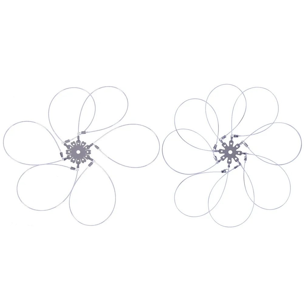 6/8 Rings Portable Crab Grabber Stainless Steel Shrimp Crab Cast Trap Ring Round Fishing Supplies