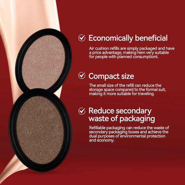 Waterproof Cushion Foundation Refill Long-lasting High Coverage Foundations Korean Makeup CC Cream Foundation Tone Up Cream