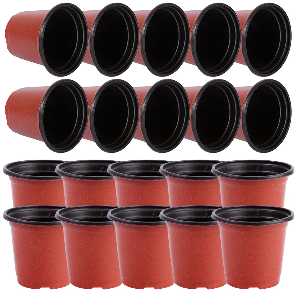 

100pcs Convenient Plastic Nursery Cup Thickened Plant Nursery Pot Flower Breeding Container