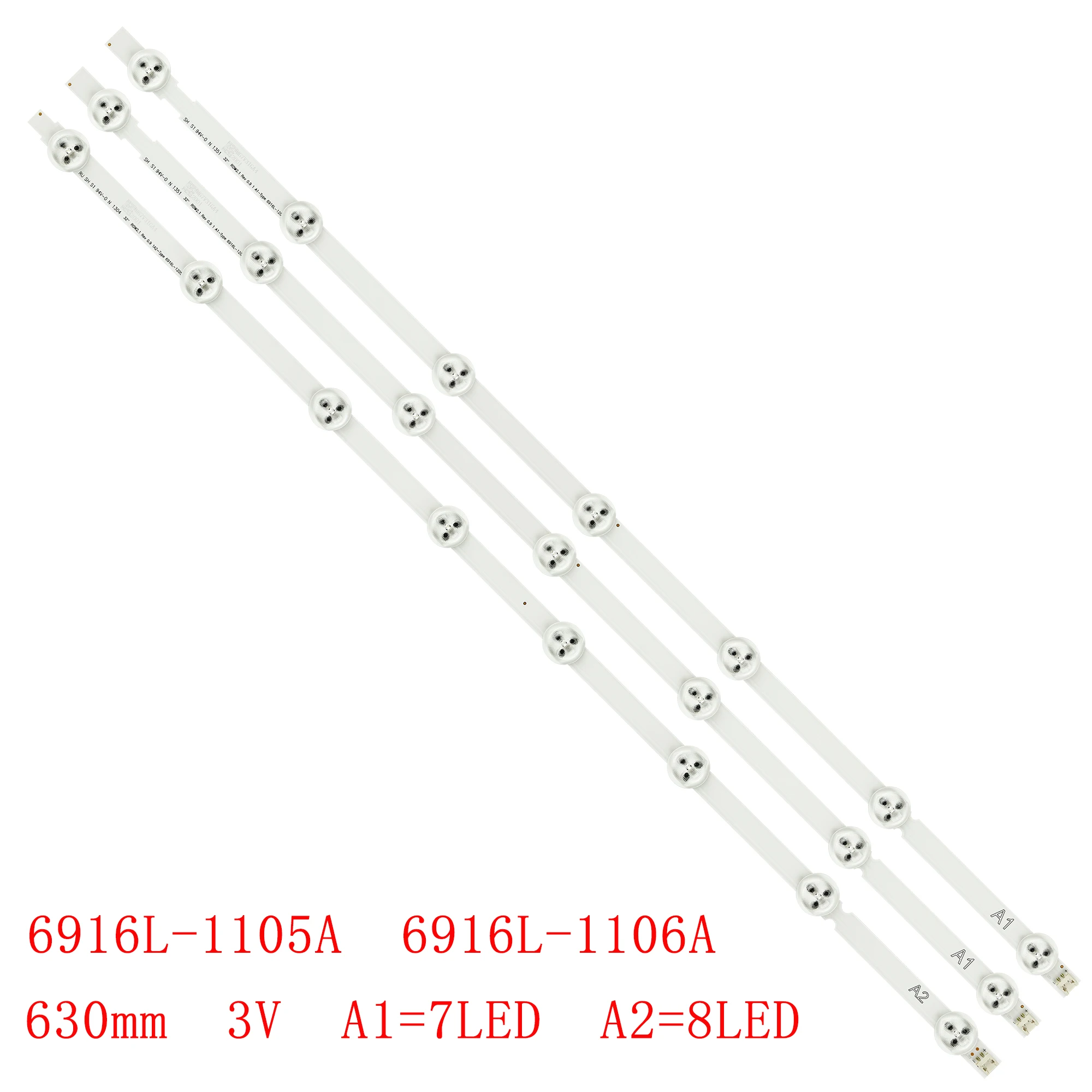 

3PCS LED Backlight Strip for LG 32" 32LN540U-ZA 32LN5700 LC320DUE LC320DXE SFR1 32LA6200 32LN5400 32LN5403 32LN5404 32LN5405