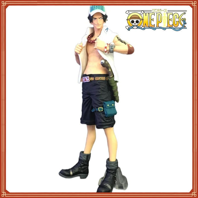 

25cm One Piece Navy Portgas·D·Ace Animation Peripheral Hand-made Toys PVC Model Decoration Office Decoration Christmas Gift
