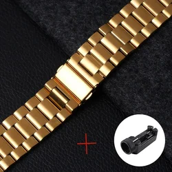 Premium Stainless Steel Metal Strap - 42 44 45 46 49mm (Gold)