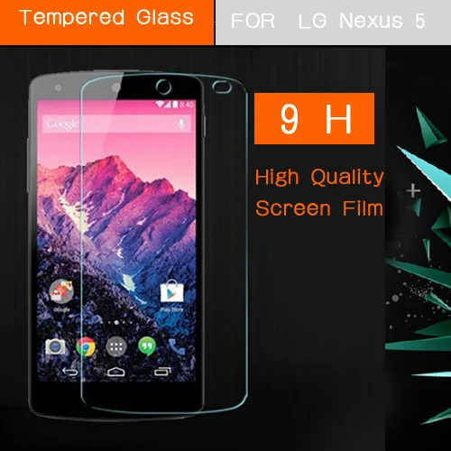 

For LG Nexus5 Tempered glass Screen Protector Film for LG Google Nexus 5 E980 D820 D821 Front Screen Protective Guard