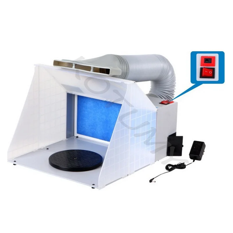 Paint Booth for Model Crafts Painting Sturdy Spray Booth Exhaust Fan Baking Paint Sealing Fan