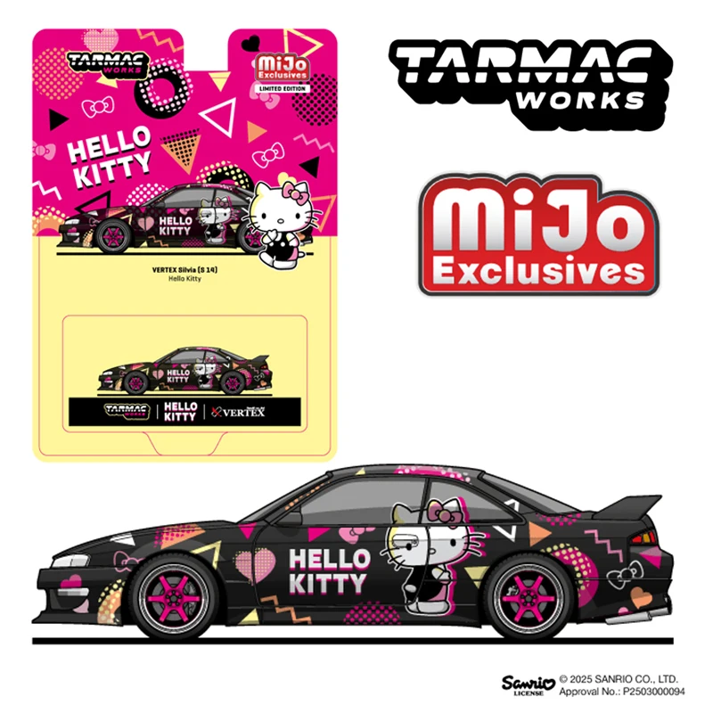 TW In Stock 1:64 Vertex Nissan Silvia S14 Sanrio Hello Kitty