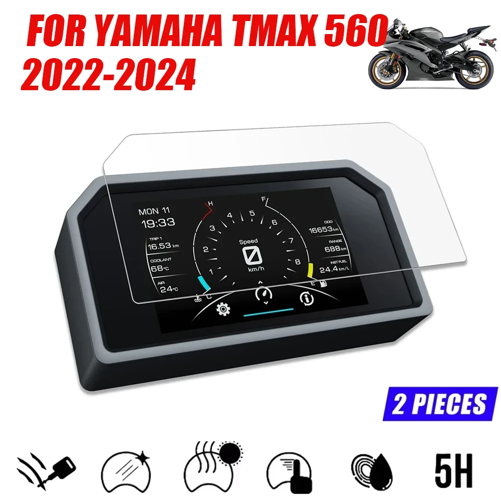 Motorcycle Screen Protector For YAMAHA TMAX560-TRACER 9 GT-Dashboard Scratch Cluster Screen T MAX 560 Protection Instrument Film