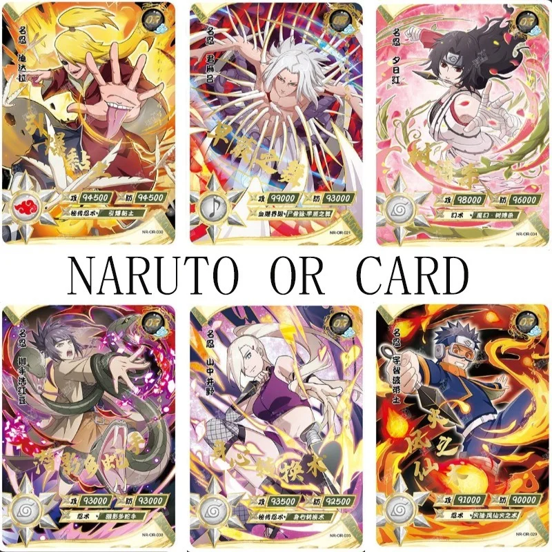 

Original Naruto OR card holder Uzumaki Naruto Kakashi Obito Bronzing Anime Character Game Collection Card kids toys Child gift