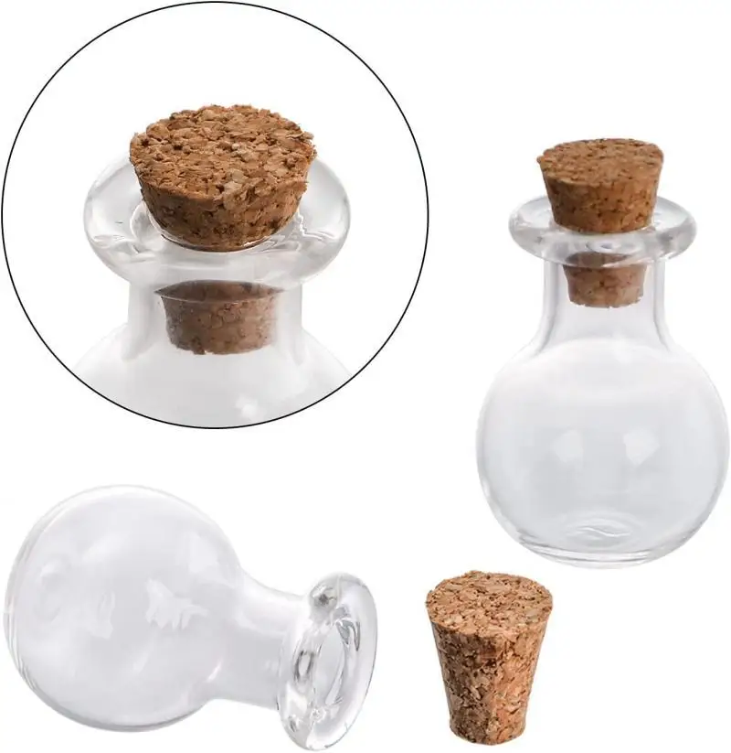 Mini Glass Bottles 10Pcs Empty Sample Jars Mini Cork Glass Vials Wedding DIY Drift Bottle Wishing Bottle Perfume glass bottles mini glass bottles mini perfume bottles