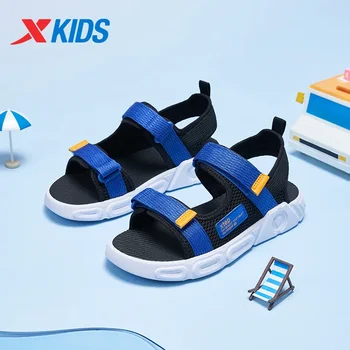 Xtep Sandali per adolescenti per ragazzi 2024 Estate Velcro Leggero e confortevole Scarpe da spiaggia aperte con suola morbida 676215509223 1