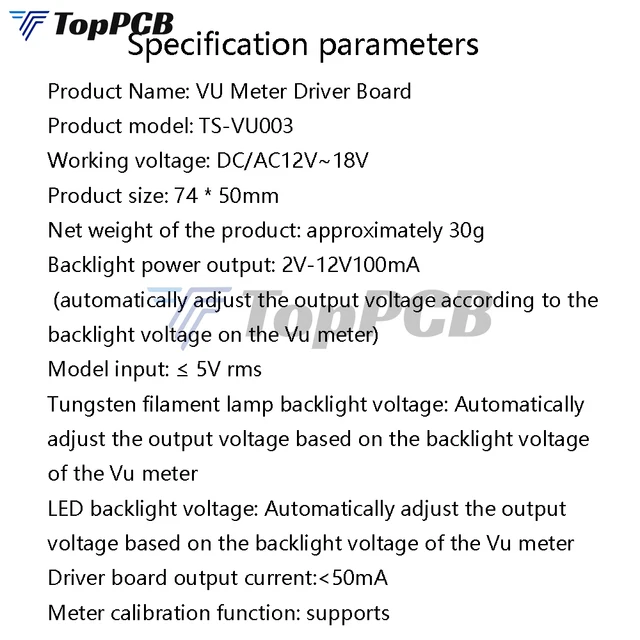 VU-Messgerät Treiberplatine TS VU003 - Intelligente Antriebsplatine Für Pegelmesser