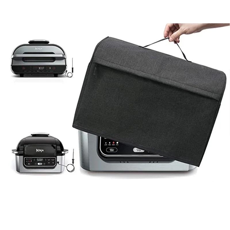 Indoor Grill Cover for Ninja Foodi Waterproof Dustproof 600D Oxford with Pockets for Ninja AG301 AG302 AG300 AG400