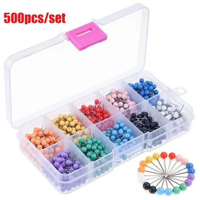 Thumbtacks Creative Push Pins  Pins Thumbtacks Thumb Tacks - 500pcs Set  Color Round - Aliexpress