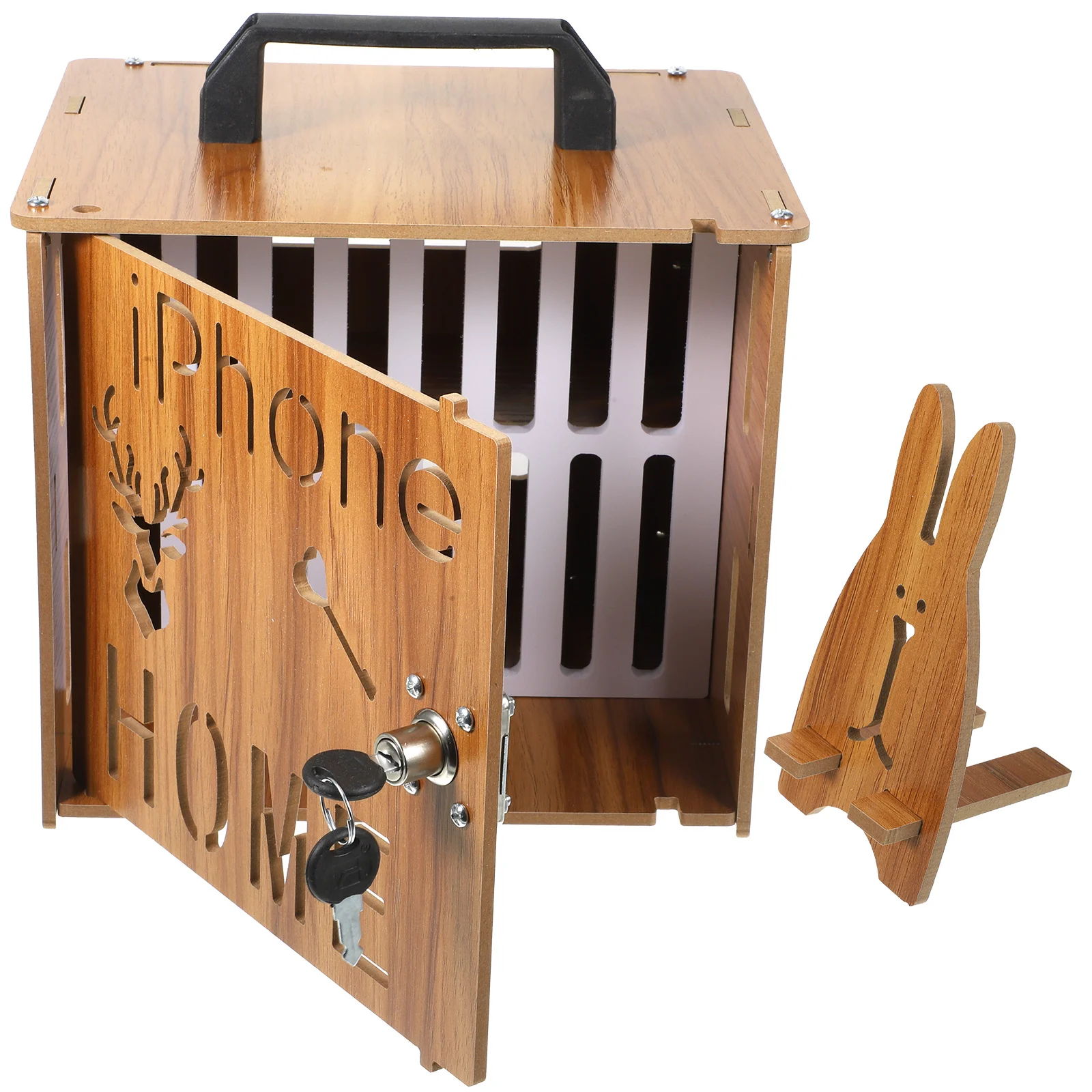 

Organizer Wooden Mobile Phone Storage Box Staff Telephone Cell Holder Classroom