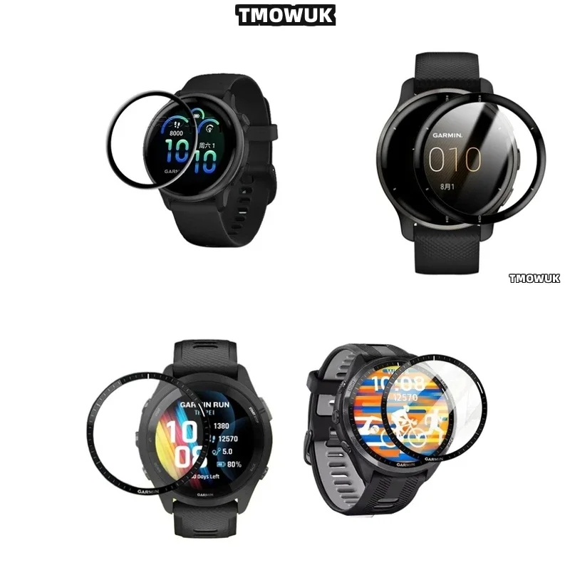 유연한 스크린 필름 풀 커버 3D 곡선 보호 장치 Garmin Forerunner 158 165 245 255 255s 265 265s 용 스크래치 방지