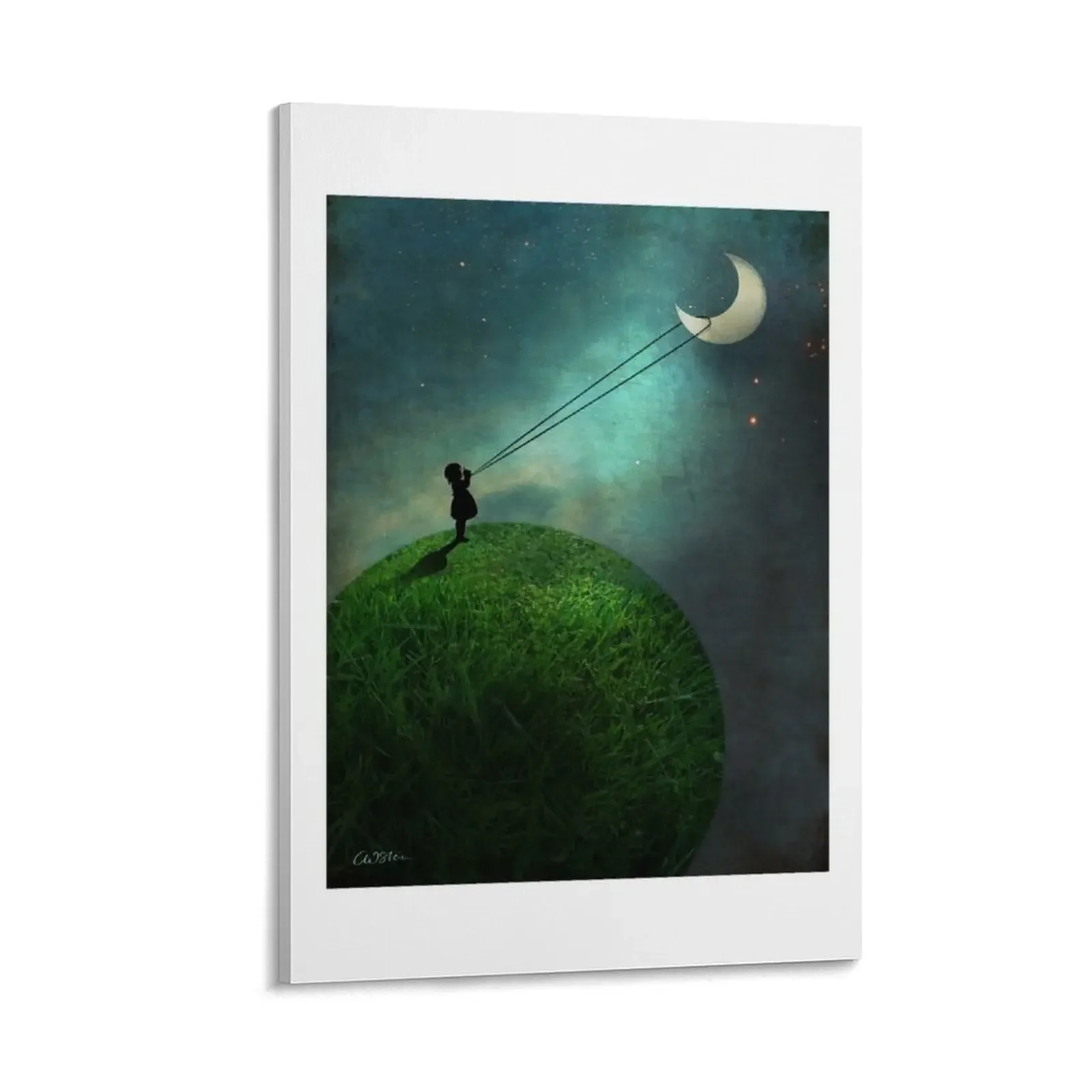 

Chasing the moon Canvas Painting canvas wall decoration bedrooms decor