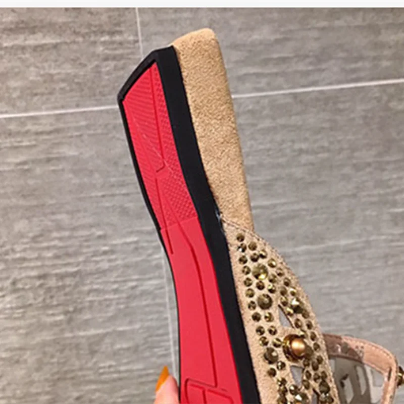 Women Kid Suede Slides Flats With Shoes Retro Red Soft Thick Bottoms Anti-Slip Old Lady Slippers Closed Toe Black Khaki Mesh De 4