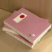 Korean A6 Tomato Notebook Grid Pages, Cute Mini Journal for Students, Aesthetic Blank Planner, Unique Diary Notebook for School