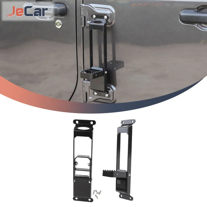 JeCar Car Door Steps Climbing Door Hinge Foot Rest Pedal Peg door hinge repair plate For Jeep Wrangler JK/JL/JT