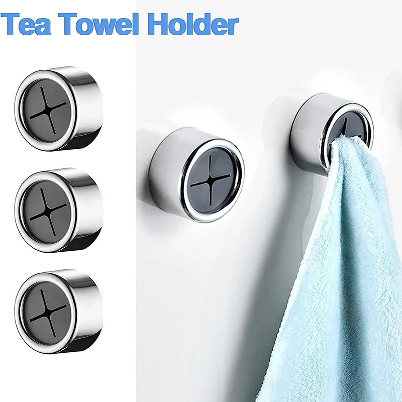 Self Adhesive Hooks Multifunctional Hooks Towel Holder Kitchen Hook Self Adhesive Wall Hooks Heavy Duty Hooks Bathroom Organizer 2Pcs Kitchen Towel Holder Dish Towel Hooks No Drilling Self-Adhesive Wall Mounted Hanger Storage for Bathroom Shower Home
