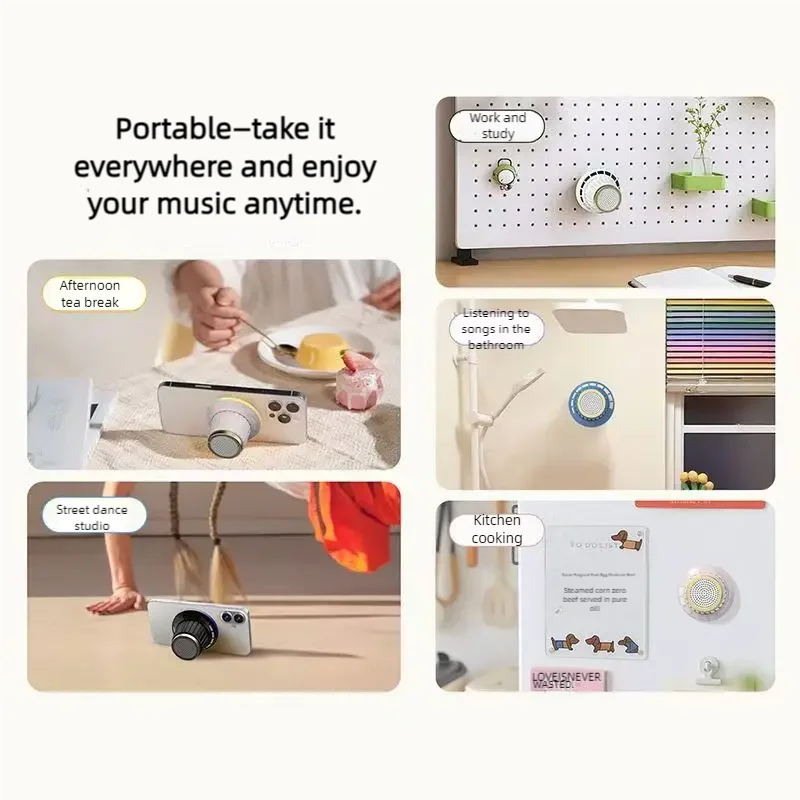 Portable Bluetooth Speaker With Colorful LED Light Music Stereo Surround Mini Audio Player Speaker Microphone Turn Adjust Volume - 5