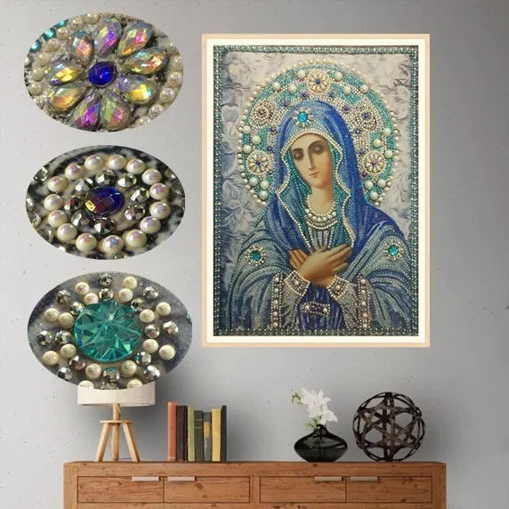 Special Shaped Round Crystal Drill 5D DIY Diamond Painting Embroidery Icon Religion Rhinestones Cross Stitch Gift Decor diamond painting,diamond painting accessories