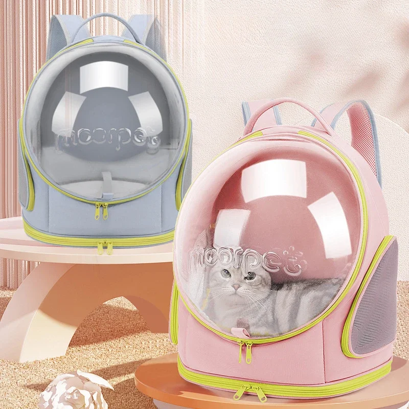 

Breathable Cat Carrying Bag Space Pet Backpack Portable Transparent Backpack Puppy Dog Transport Carrier Space Capsule Bag Pets