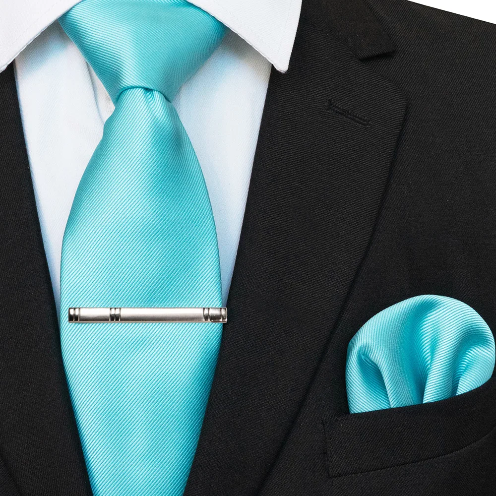 8 cm Classic Twill Ties for Men Business Suits Necktie Set Clip Handkerchief Men's Accessory Wedding Party EASTEPIC neck tie tie clip pocket square mini handkerchief