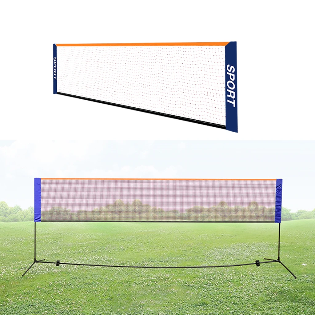 Portable Badminton Net Set Tennis Soccer Volleyball Replacement Network for Indoor Outdoor Sport Backyard Beach Games
