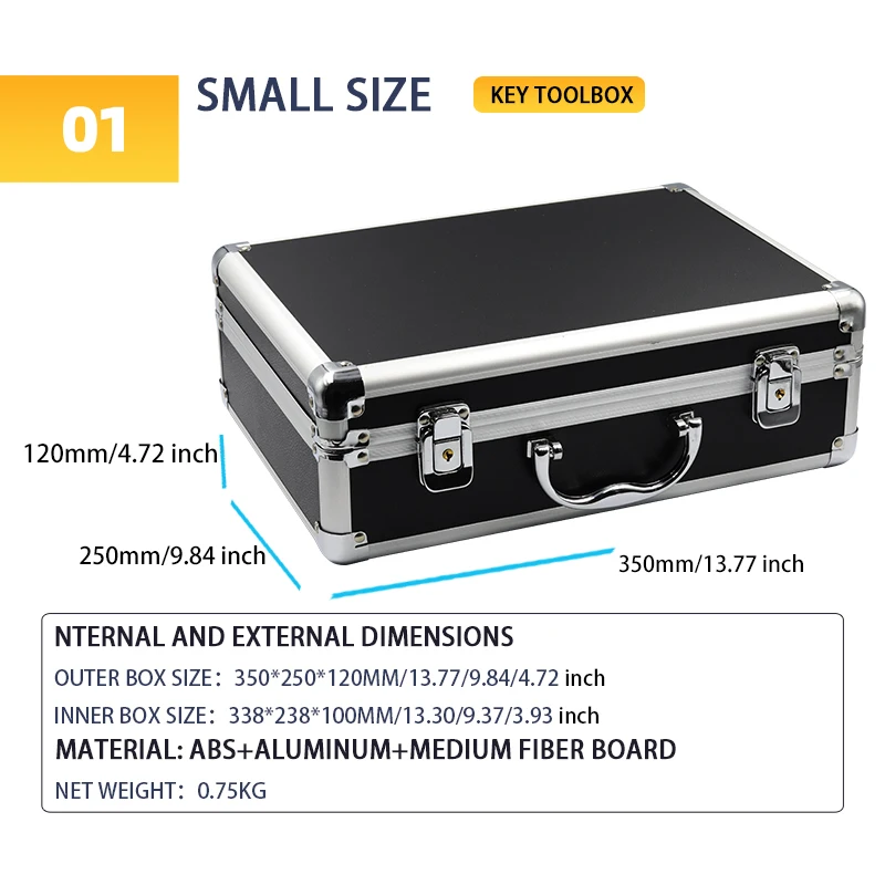 1pc Tool Storage Box, Metal Toolbox, Makeup Storage Organizer Box, Aluminium Tool Box For Tool Instrument Equipment Fishing 6
