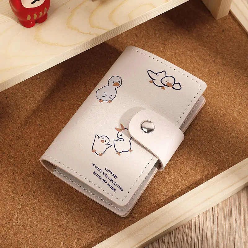 26 Slots Card Holder Business Card Photocards Holder Kawaii Credit Bank Card Case Portable Cash Clutch Wallet Desk Organizer