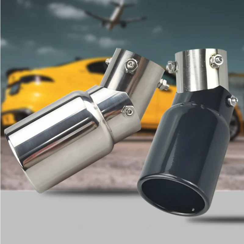 Exhaust Muffler Tip, Exhaust Pipe Muffler, Exhaust Trim Pipe 38-54mm inlet adjustable Angle adjustable stainless steel automobile exhaust tip muffler tail throat