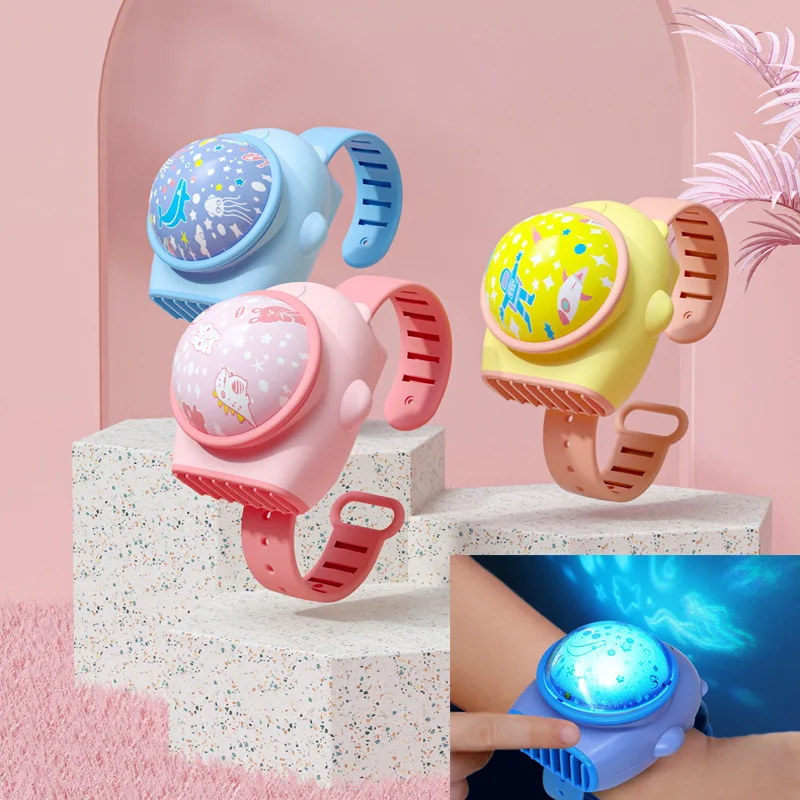 baby stroller accessories gadgets Stroller Fan Portable Projection Lamp Fan Watches USB Portable Mini Watch Fan Baby Bed Seat  Fan USB Fan Stroller Accessories baby stroller accessories set