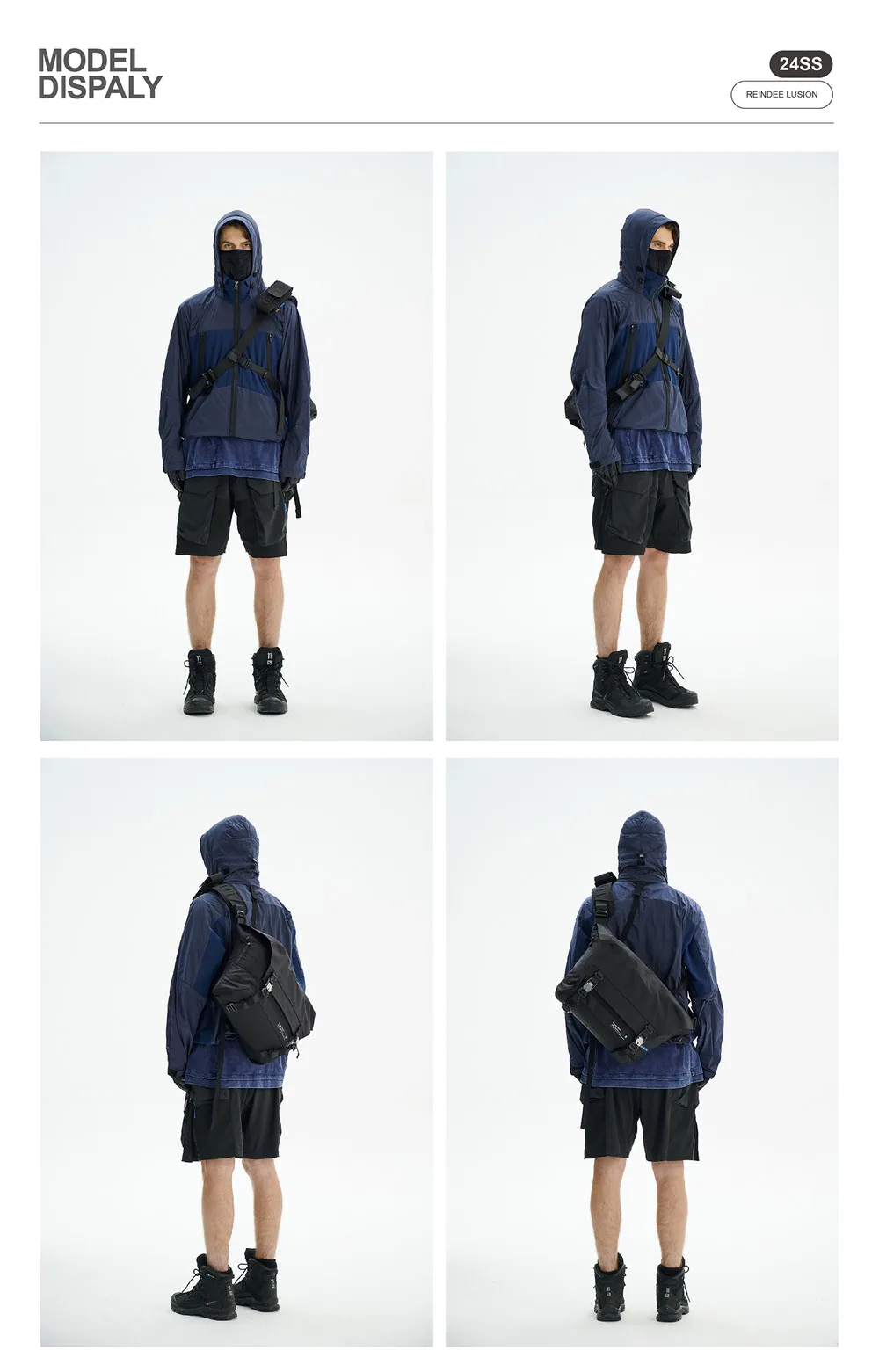 Reindee Lusion 24ss FP05 Detachable mobile phone bag cd material fidlock hook buckle techwear accessories edc carrier