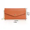 New Fashion Retro Envelope Wallets for Women PU Leather Purses Simple Solid Card Holder Phone Pouch Lady Clutch Coin Purse 6