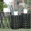 Set of 3 Metal Round Coffee Accent Table, Side Table End Table for Indoor Outdoor Multifunctional Use,Heavy Duty Metal Plant 2