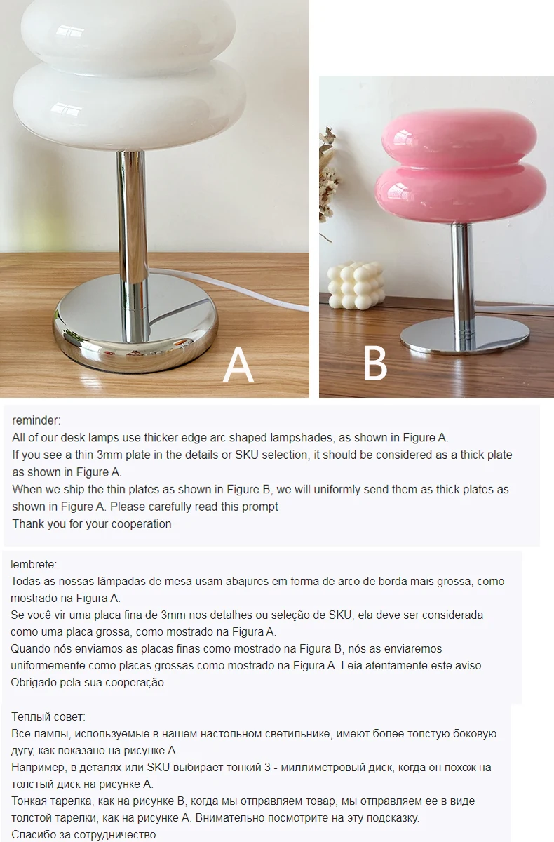 Description Picture 2 of itemModern Glass desk Lamp USB Tricolor Dimming&warm Light Plug Living Room Bedroom Ambient Light Bedroom Bedside Table Lamp