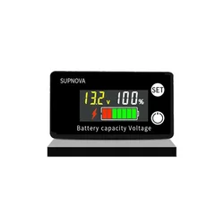 Universal Battery Capacity Indicator for Lead Acid and Lithium Batteries, Digital Voltage Gauge for Vehicles (Color Screen)