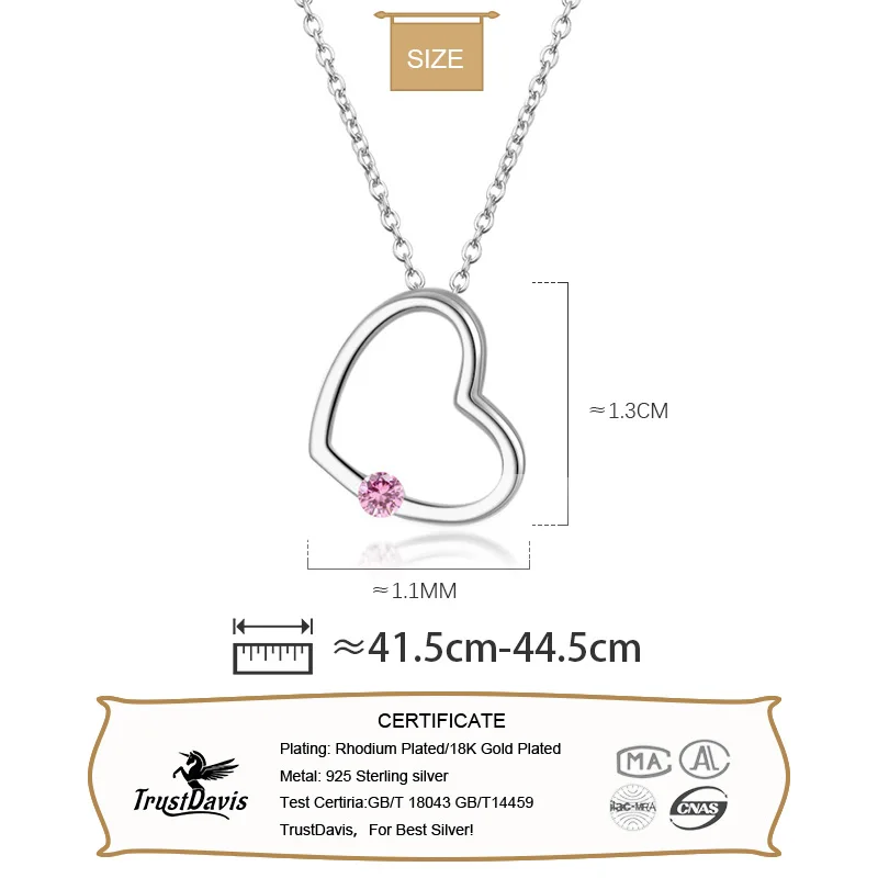 Real 925 Sterling Silver, Branco, Rosa, CZ,