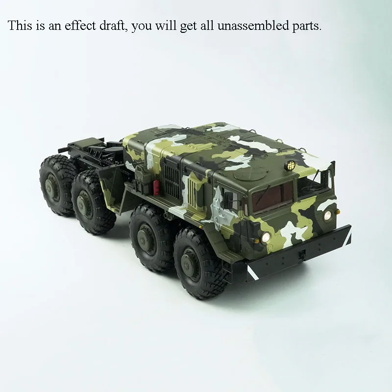 CROSS 1/12 RC Off Road Car Military Truck BC8A Mammoth 8*8 KIT W/ Motor Light System Unassembled Gifts for Boys Model TH11099 4