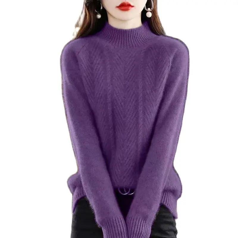 

Erdos Produces Thick Sweaters And Semi-turtleneck Cashmere Sweaters Which Are Loose And Slim And High-grade Solid Color Sweater