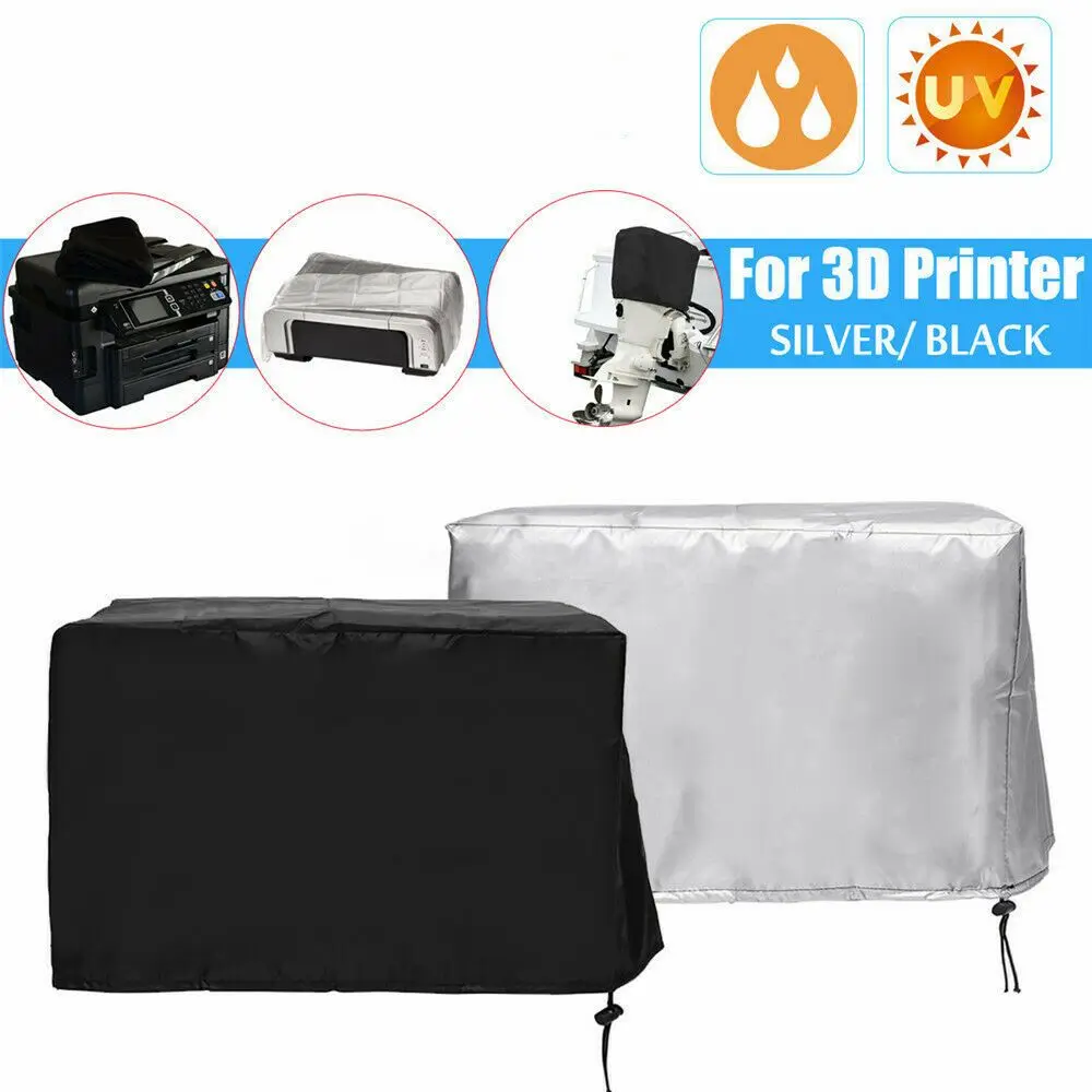 Black Silver Durable 3D Printer Office Supplies Copier Waterproof Cover Protective Cover Printer Dust