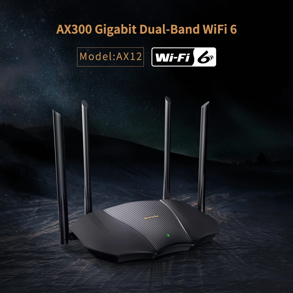 Tenda Original AX12 Dual Band Gigabit Wi-Fi 6 Router Home Wifi Signal  Amplifier Smart Roteador 5Ghz OFDMA PPPoE Multi Language