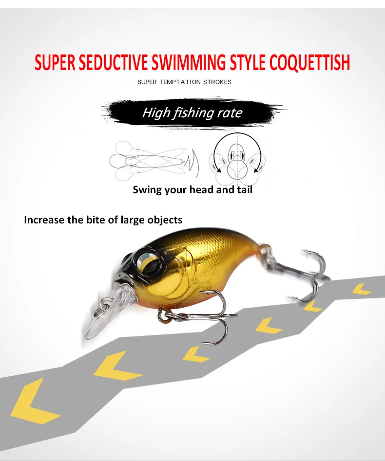 1 Stück japanische Kurbel köder Wobbler locken 38mm 8g Pesca Hart köder Kunst köder Fluss Troll ing Angeln für Bass Hecht Barsch Forelle – Detail 4