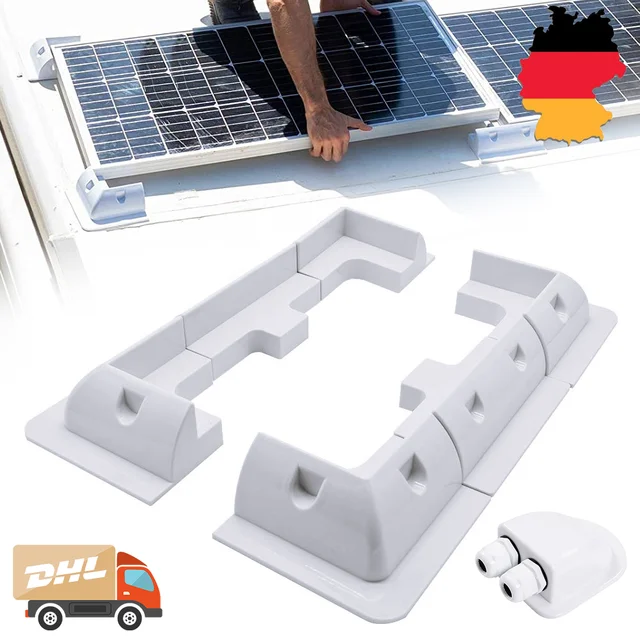 Support de montage de panneau solaire, ensemble d'angle ABS caravane, kits de supports de montage de panneau solaire, supports de fixation de panneau, protection UV 1