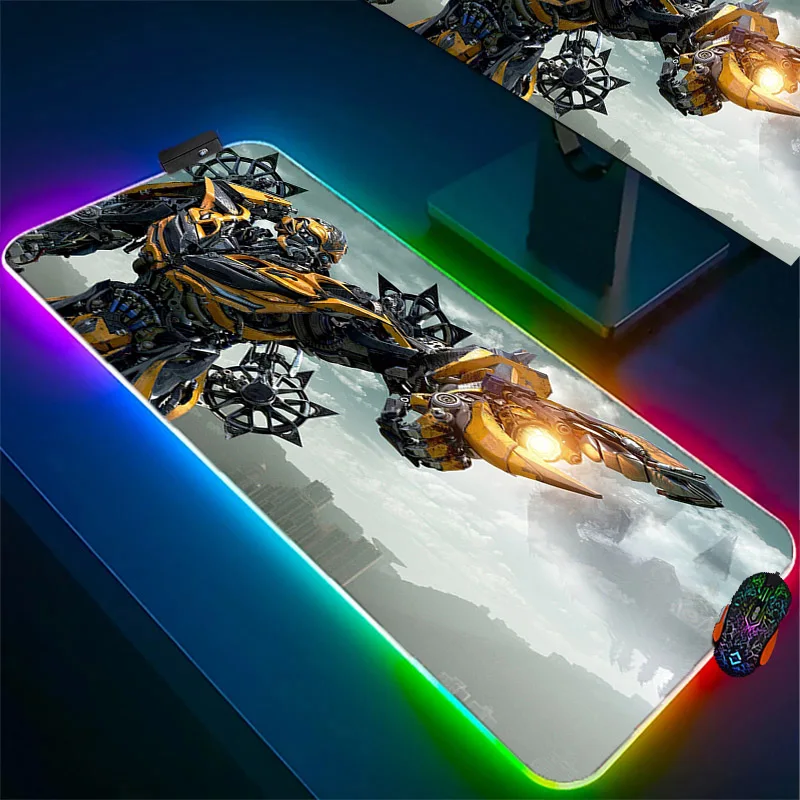 Transformers Anime HD Custom Game Large RGB Mousepad Laptop Rubber Mouse Pad Keyboard Soft LED Illuminated Desk Mat for CS/LOL термомозаика с пинцетом transformers