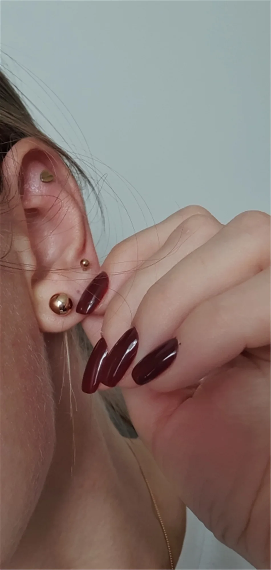 2-8mm Rose Gold Color Ball Earrings Set Minimalist Stud Earring Pink Stainless Steel Jewelry Wholesale Women Bohemia Accessories 6