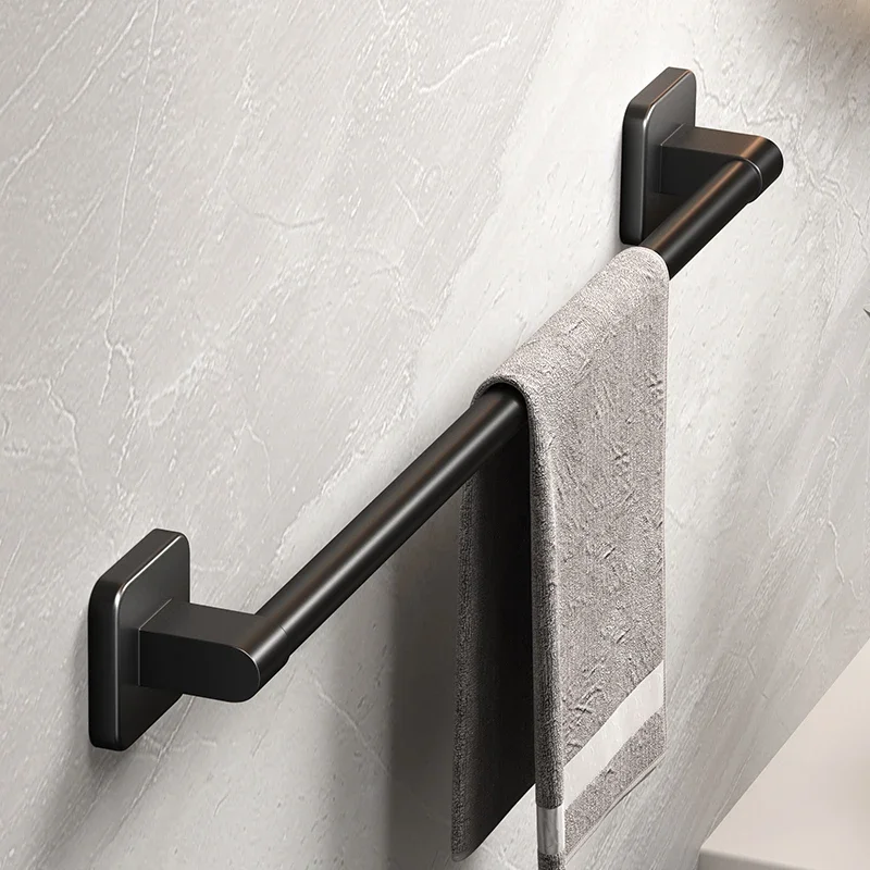 Self-adhesive Home Bathroom Towel Rack towel rack Without Drilling Wall Mounted Towel Shelf Kitchen Bathroom Accessories Hange