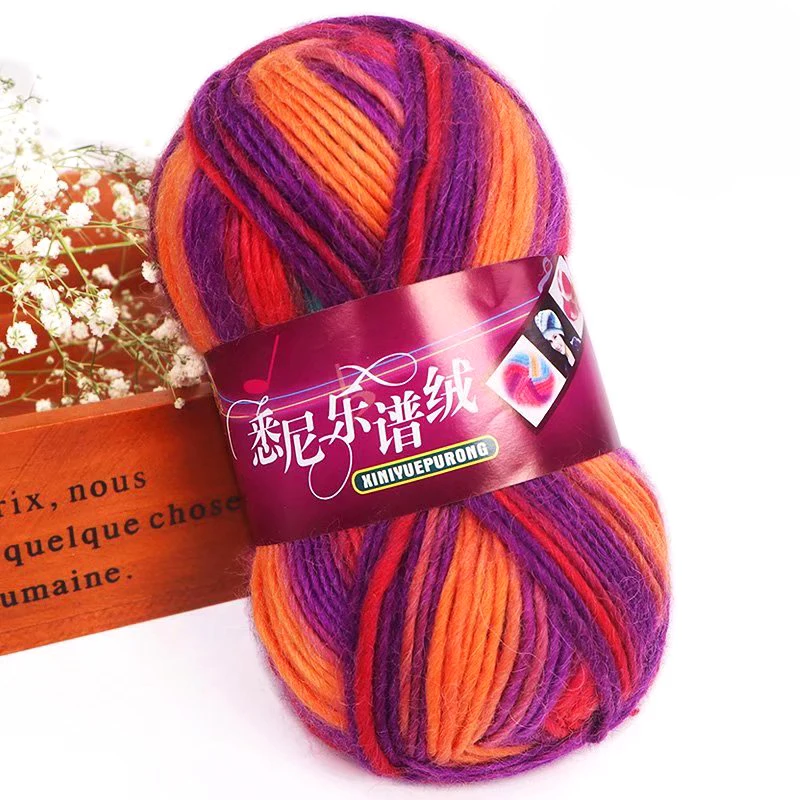 Duan Dyed Acrylic Wool Yarn Four Strand DIY Woven Knitting Sweater Sock Scarf Colorful Crochet Yarn Sewing 2